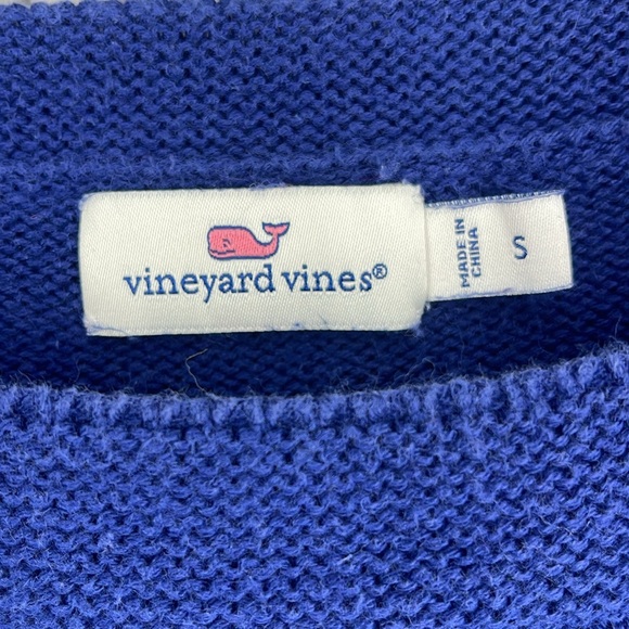 Vineyard vines blue round neck long sleeve sweater women’s small stretch warm - Picture 6 of 10